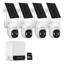 Anakk Solar Battery Powered WiFi IP Security Camera System Outdoor Wireless Home