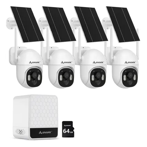 Anakk Solar Battery Powered WiFi IP Security Camera System Outdoor Wireless Home