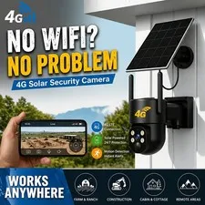 5MP Solar Security Camera Wireless Outdoor,IP65 Waterproof