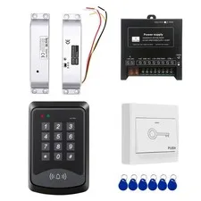 Door Access Control System RFID Keypad Fail Safe Drop Bolt Lock Kit with Exit...