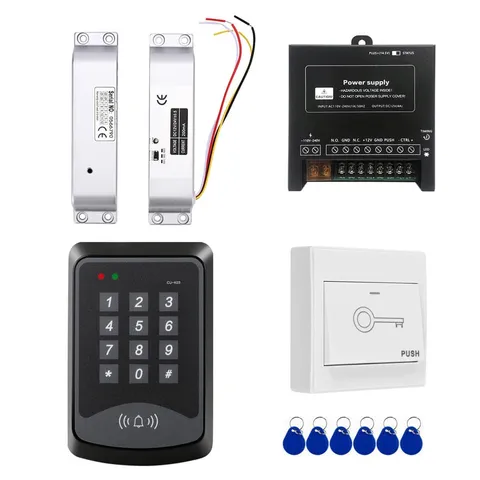 Door Access Control System RFID Keypad Fail Safe Drop Bolt Lock Kit with Exit...