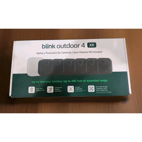 New Blink Security Cameras 6 Camera Set Outdoor 4 XR  Sync Module HD Wireless