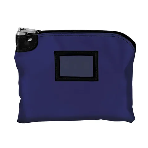 Banksupplies Locking Deposit Bag Laminated Nylon Royal Blue 15 X 11 2 Keys