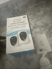 Vistavo Wire-Free Battery Powered Smart Security Camera 2-Pack Wi-Fi Alexa
