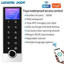 LCD Screen WIFI Tuya app Fingerprint Access Controller Keypad Waterproof RFID St