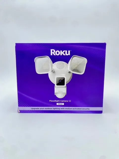 Roku Smart Home Floodlight Camera SE Wi-Fi Connected, Wired Surveillance Camera
