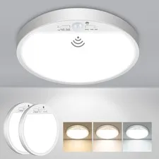 2 Pack Motion Sensor Ceiling Light Wired 15W 1500LM 7 Inch Closet Light White