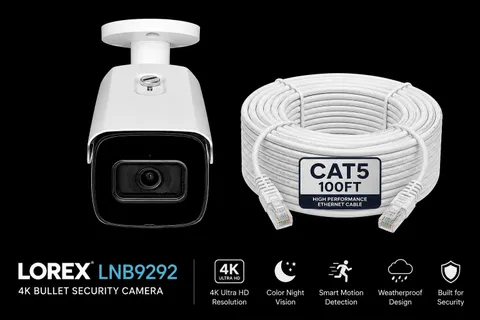 Lorex LNB9292 4K IP Security Camera 8MP Motorized Varifocal PoE Night Vision