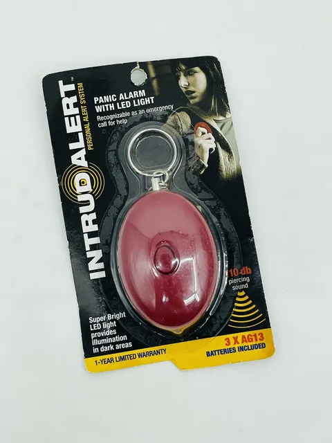 INTRUD ALERT Personal Alert System Panic Alarm Keychain with LED Light 110db NIP