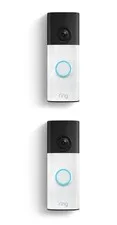 2 Pack Ring - Battery Doorbell (newest model) Retinal 2K with wide-angle