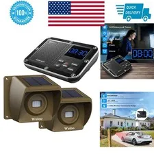 Wuloo Solar Driveway Alarm Wireless Motion Sensor 1800ft Range