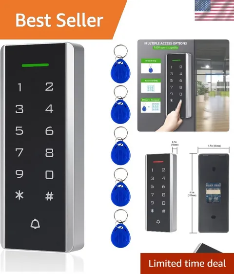 Flexible Access Control Keypad with Fire Retardant Design & 5 Keychains Included