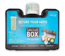 Safer Lock Box Keep Your Medications Safe w/4 Digit Combination Locking Cap NEW