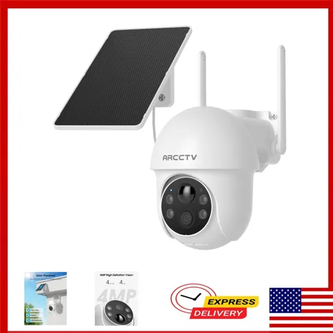 ARCCTV Solar Security Camera 4MP 2.5K HD Wireless Outdoor Night Vision