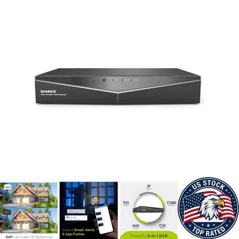 5MP 8-Channel Smart DVR Security System with AI Motion Detection & Remote Access
