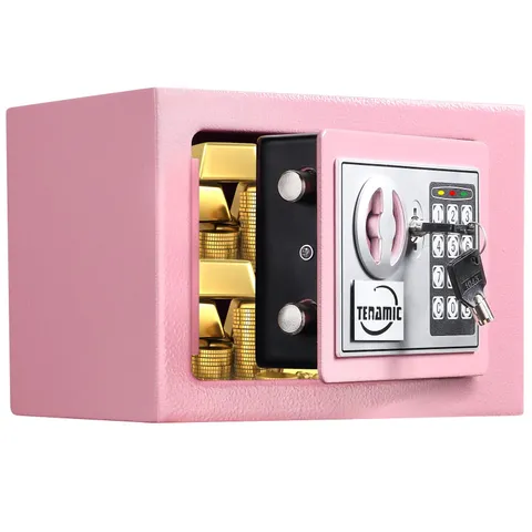 Safe Box 0.23 Cubic Feet Electronic Digital Security Box, Keypad Lock Box Cab...