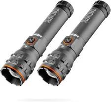 NEBO 1500 Lumen LED Flashlight 2-Pack USB-C Rechargeable Waterproof EDC Light
