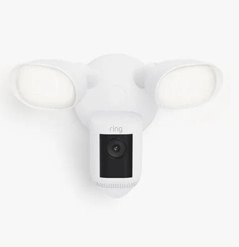 Ring Floodlight Cam Wired Pro, Home or business security, Retinal 2K Video,White