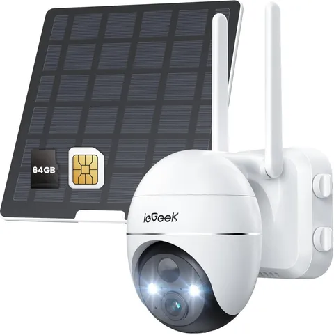 4G LTE Cellular Solar Security Camera Wireless Outdoor,No Wifi Battery Powered C