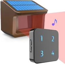 Driveway Alarm System HTZSAFE 1/2Mile Solar Driveway Alarm System Up to 70FT ...