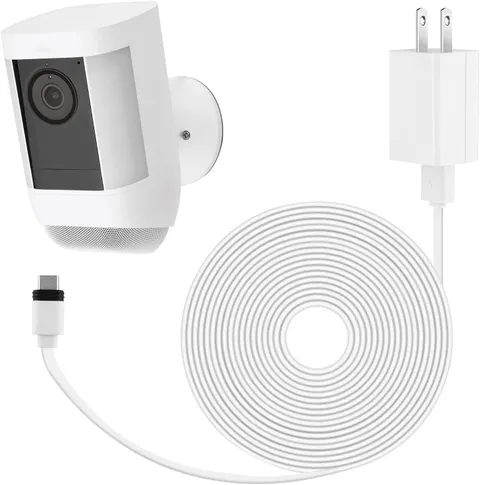 Power Adapter for Ring Spotlight Cam Plus/Pro (Battery), with 25Ft/7.5M Flat Wea