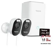 Outdoor Security Camera System, 2K Plug-in Cameras, 5G/2.4GHz Wi-Fi | 256GB