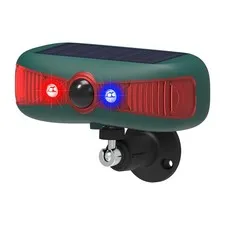 Solar Outdoor Motion Sensor Alarm Detector: LED Strobe Infrared Flashing Warn...