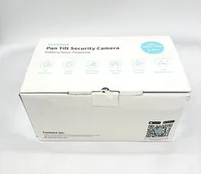 SEHMUA Battery/Solar Powered Pan Tilt Security Camera Wire Free - White (2 Pack)
