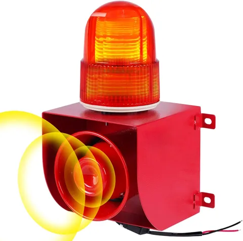 Industrial Siren Alarm Horn Strobe Loud Flashing Alarm Siren AC110V 120Db Outdoo