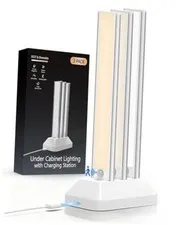 12in Under Cabinet Lighting with Charging Station, 2500mAh, 3CCT-3 Pack