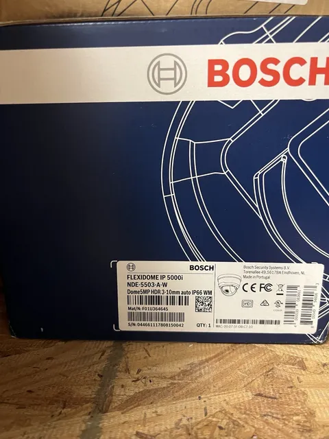 Bosch FLEXIDOME IP 5000i NDE-5503-A-W 5MP HDR IP66 Dome Security Camera New