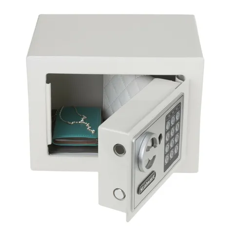 Security Safe Box Deluxe Digital Gray Metal Safe with Electronic Keypad Home