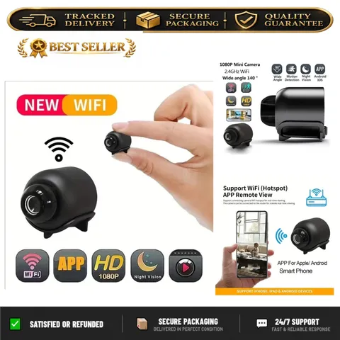 1080P Mini Security Camera WiFi Night Vision Motion Detection GEMODI