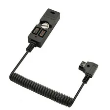 D-Tap to 2 Port Female Splitter Power Cable Hub with Indicator Light and USB-...