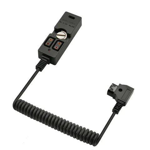 D-Tap to 2 Port Female Splitter Power Cable Hub with Indicator Light and USB-...