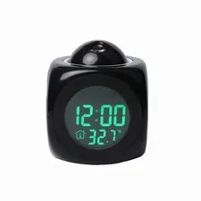 With Voice Talking LED Time Temperature for Bedroom，Projection Alarm Cloc