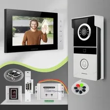 HOMSECUR 7" HD Intercom System Set Plus IR Switch Power Strike Lock Controller