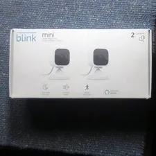 Blink Mini Indoor Plug-In HD Wi-Fi Camera w/ Motion + 2-Way Audio-2 pack
