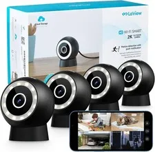 La View B5 2K Indoor/Outdoor Security Camera 4PK 4PK Black
