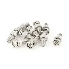10pcs Metal BNC Male Plug to F Female Jack RF Coaxial Adapter Connector