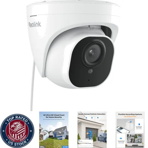 Waterproof 4K Security Camera | Human/Vehicle Detection | Real-Time Alerts