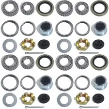iBroPrat 4 Sets 3500 LB Boat Trailer Axle Bearing Kits, L68149 L44649 silver 