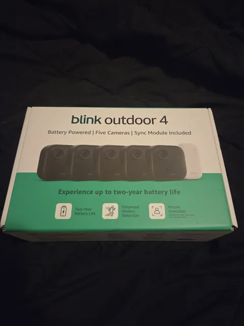 Brand New Blink Outdoor 4 Wireless Battery Outdoor HD Camera System 5-Cam Black