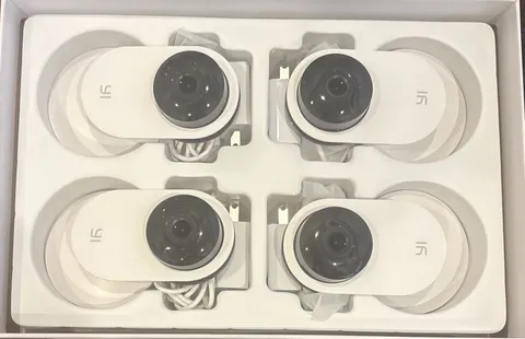 YI 2MP 1080p Full HD Wireless IP Security Camera - White - 4 Pieces - USED