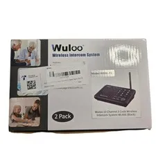 Wuloo Wireless Home Intercom System - 2 Pack Multichannel W666-P2 - Black