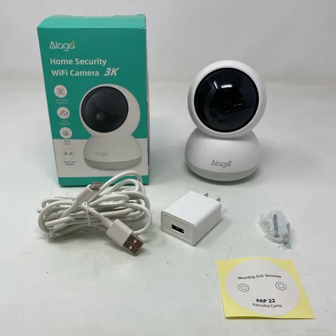 Alaga 3K WiFi Indoor Security Camera Pan/Tilt - White