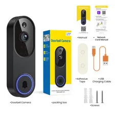 1080P HD WiFi Video Doorbell Camera AI Motion Detect Night Vision Wireless