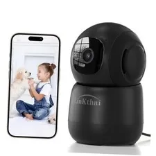 Indoor Camera, 2K Cameras for Home Security with App Motion 1 Pack Black