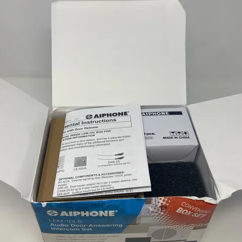 Aiphone LEM-1DLS 1-Door Audio Intercom Kit White/Black