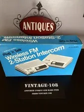 Vintage Realistic Plug`n Talk Wireless FM 2-Station Intercom System 43-207C wBox